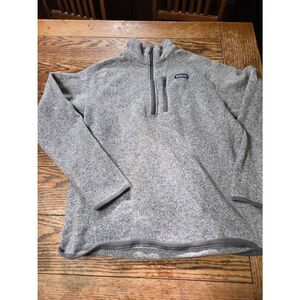 Patagonia Men's Better Sweater 1/4-Zip Fleece in grey sz Large